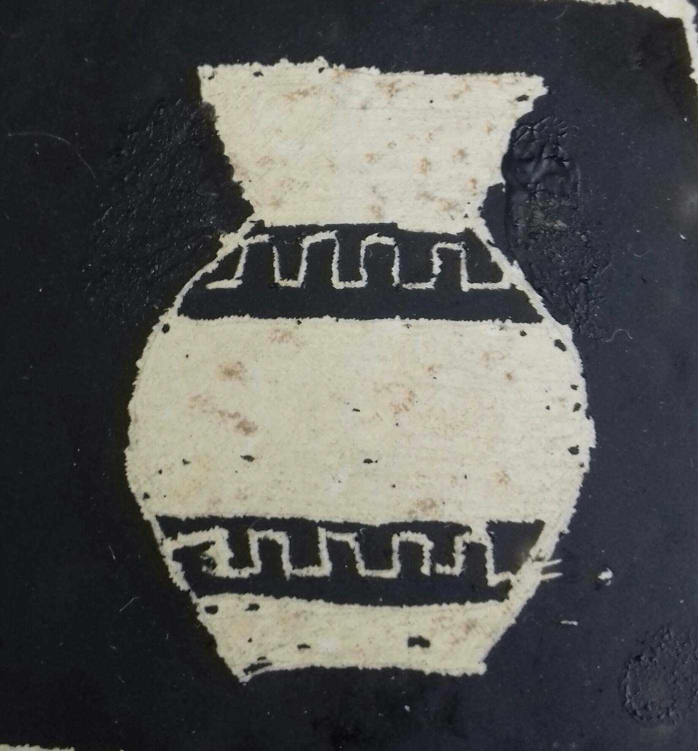 Магнит в римском стиле на керамической плитке <br>